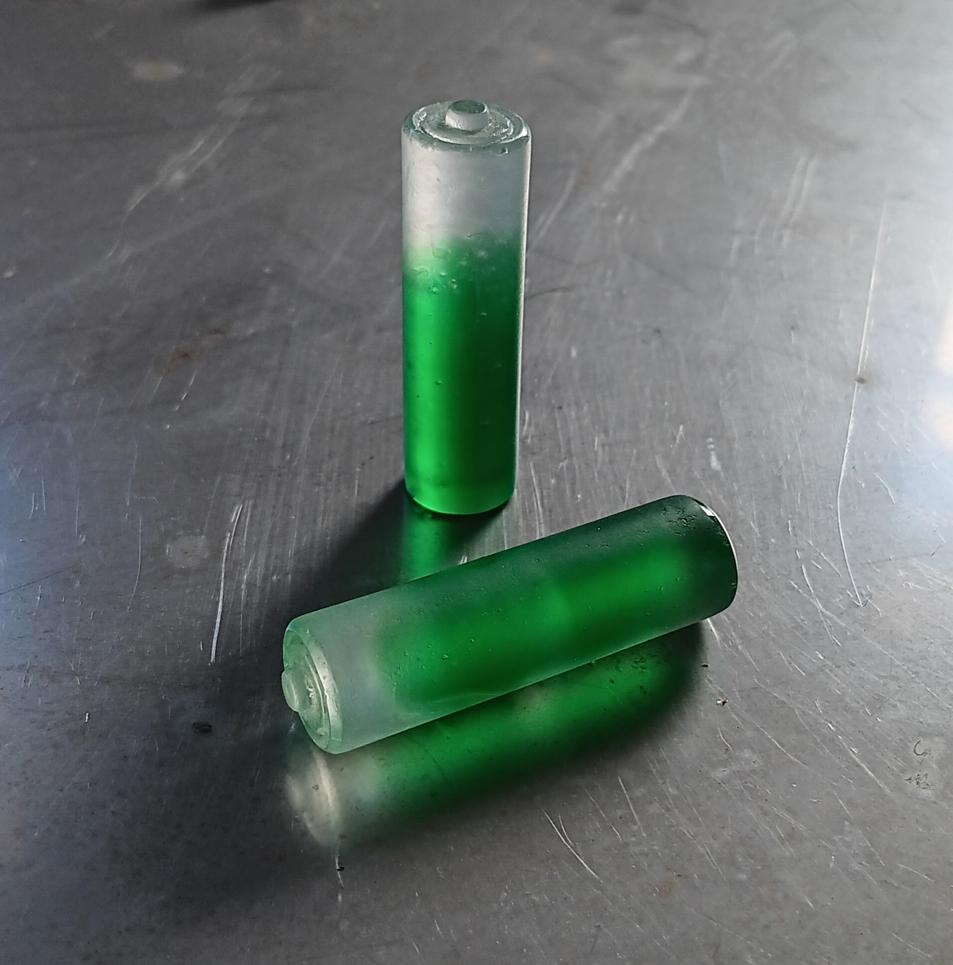 AA Batteries - emerald green